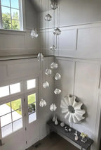 Modern Nordic Style Hand Blown Glass Pendant Crystal Chandelier for Dining Room / living Room / stairwell