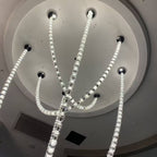 Modern Crystal Bullet Necklace Chain Chandelier for Living Room / staircase / foyer / hotel / restaurant