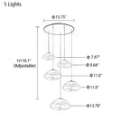 Extra Large Nordic Minimalist Glass Cloud Decorative Chandelier for Stairs / living Room / high-Ceiling Room