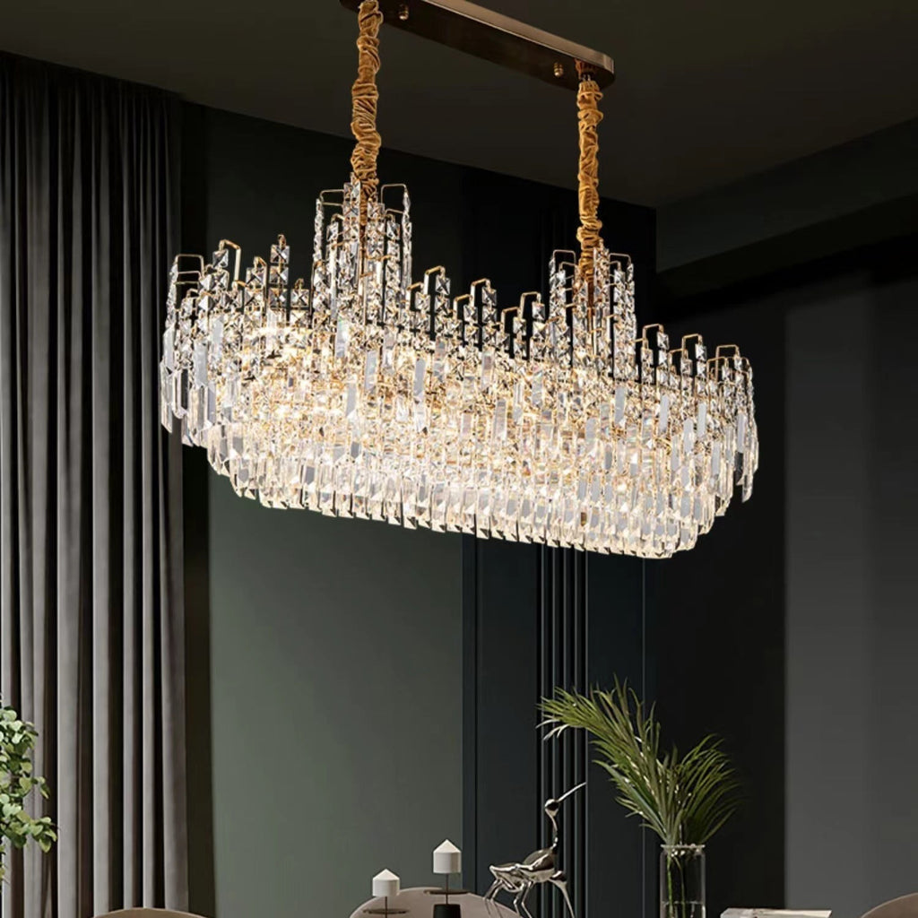 Luxury Hotel Hallway Ceiling Lighting Large Round Crystal Chandelier for Foyer Living Room Staircase