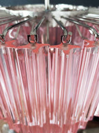 Murano Glass Chandelier – 112 Prisms – Pink
