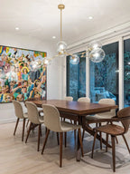 Modern Sputnik Smoky Gray / amber Glass Branch Chandelier for Kitchen Island / dining Room