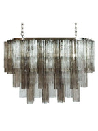 Murano Glass Chandelier – 62 Tubes – Smoked / transparent