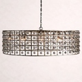 La Cage 12-Light Round Chandelier in Silver Clay