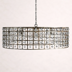 La Cage 12-Light Round Chandelier in Silver Clay