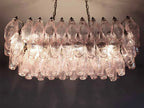 Murano Chandelier – Poliedri – 84 Glasses – Pink