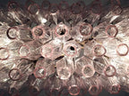 Murano Chandelier – Poliedri – 84 Glasses – Pink