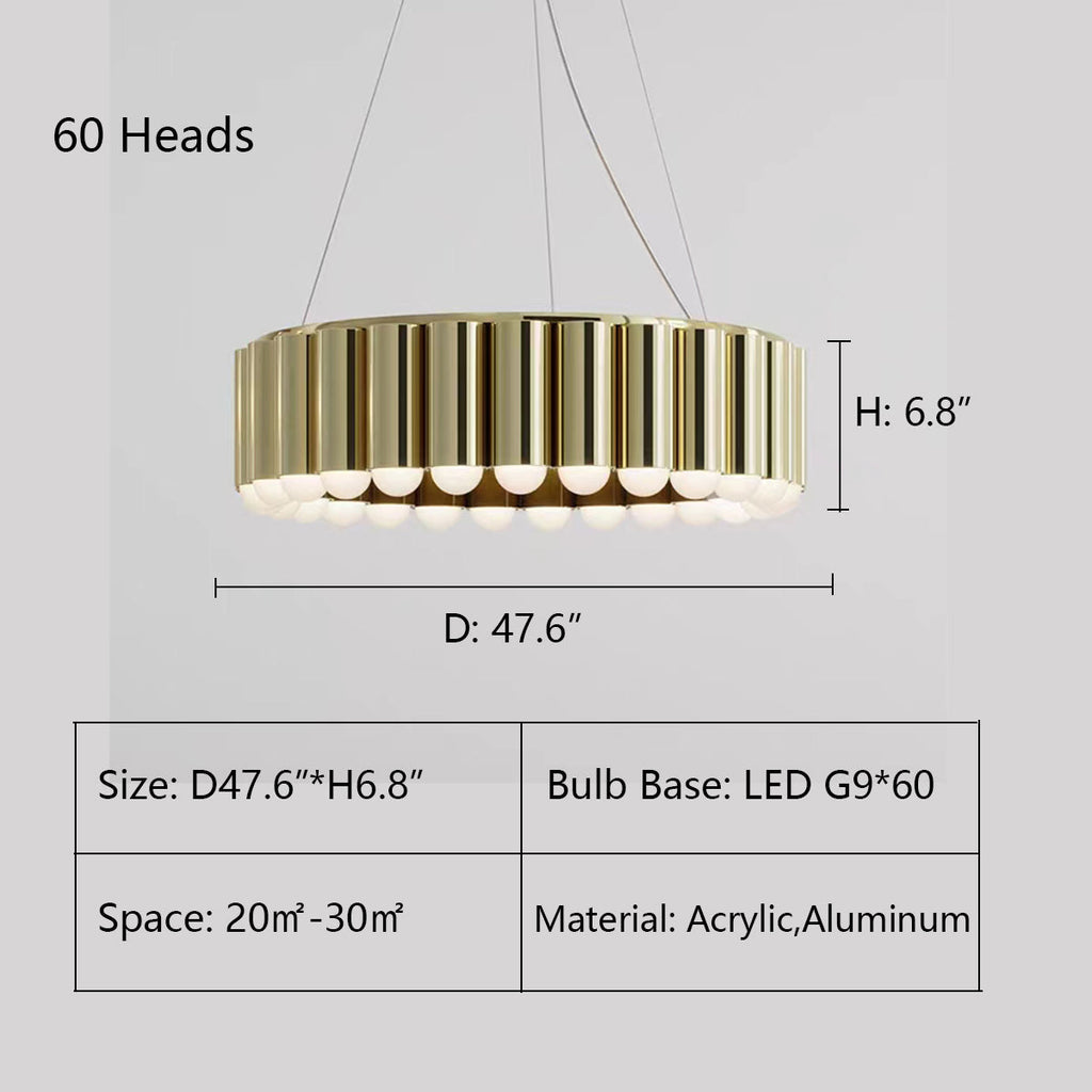 Designer Model Oversized Multi-Head Round Chandelier for Living / dining Room / bedroom
