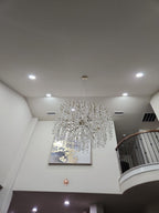 Modern Round / rectangular Floral Branch Crystal Chandelier for Low-Ceiling