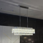 Stunning Modern Rectangle Ceiling Light Crystal Chandelier for Dining Table / coffee Table / living Room /
