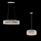 Modern Silver Ceiling Round / rectangle Crystal Chandelier Set for Living Room / dining Room / Bedroom