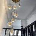Scandinavian Modern Minimalist Extra-Long Chandelier for Staircase / loft / high-Ceiling Space