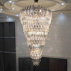 Oversized Multi-Layers Luxury Creative Art Crystal Chandelier for Foyer / staircase / hallway