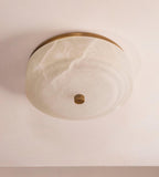 Odessa Alabaster Flush Light