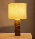 Ceramic Table Lamp with Rectangular Linen Shade - Erhaus product image 2