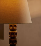 Oak Table Lamp with Antiqued Brass Finish - Erhaus product image 4