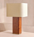 Mappa Burl Rectangle Table Lamp with Linen Shade - Erhaus product image 4