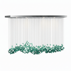 Crystal Stone Crystal Spiral Chandelier