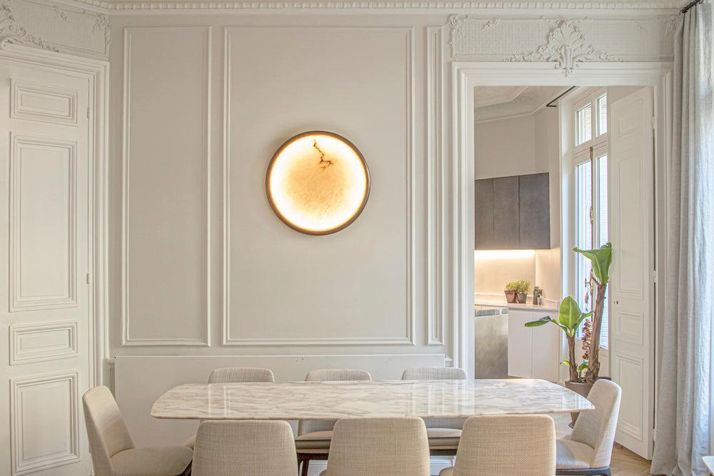 Moon Alabaster Wall Sconce