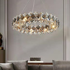 Prismatic Crystal Chandelier for Living Room Dining Room Ceiling Light