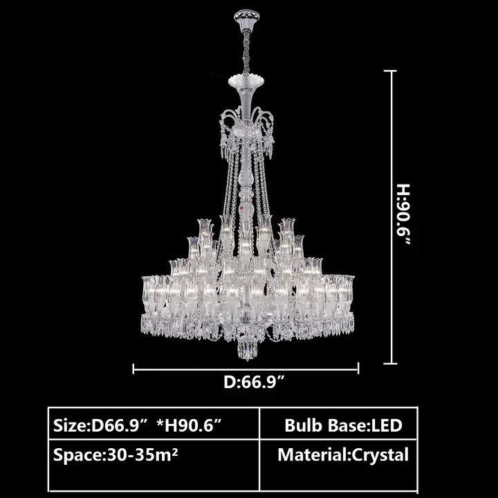 Multi Layer Chrome Crystal Chandelier in French Style with Romantic Branch Flowers for Grand Hallway and