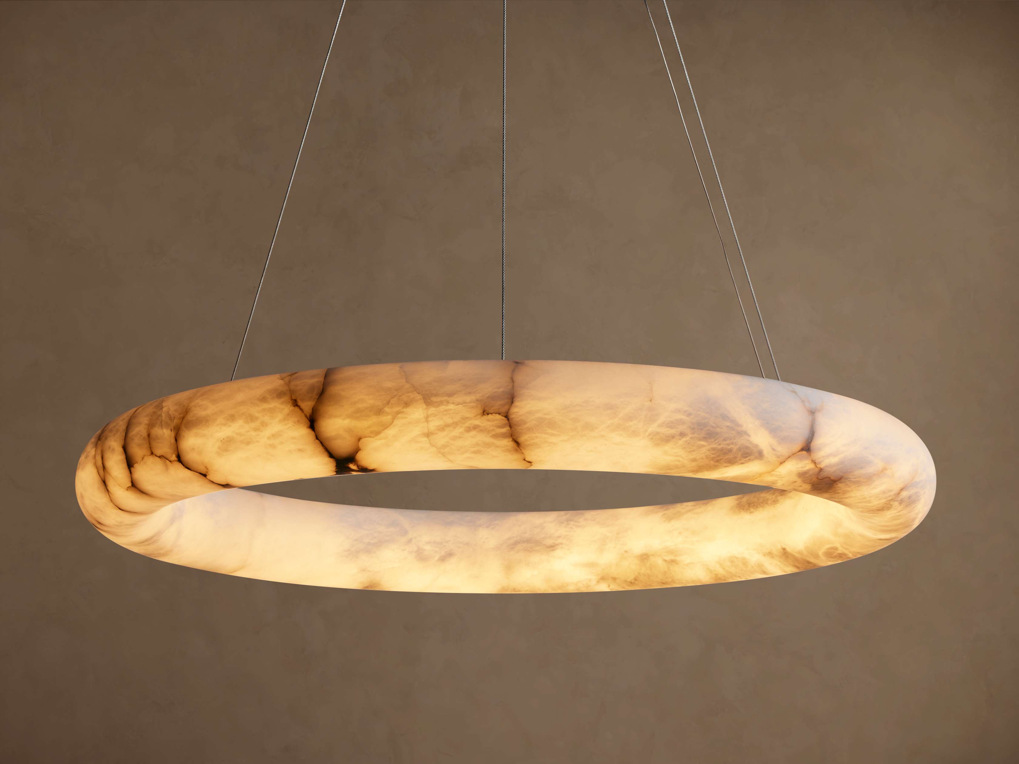 Halima Halo Alabaster Chandelier