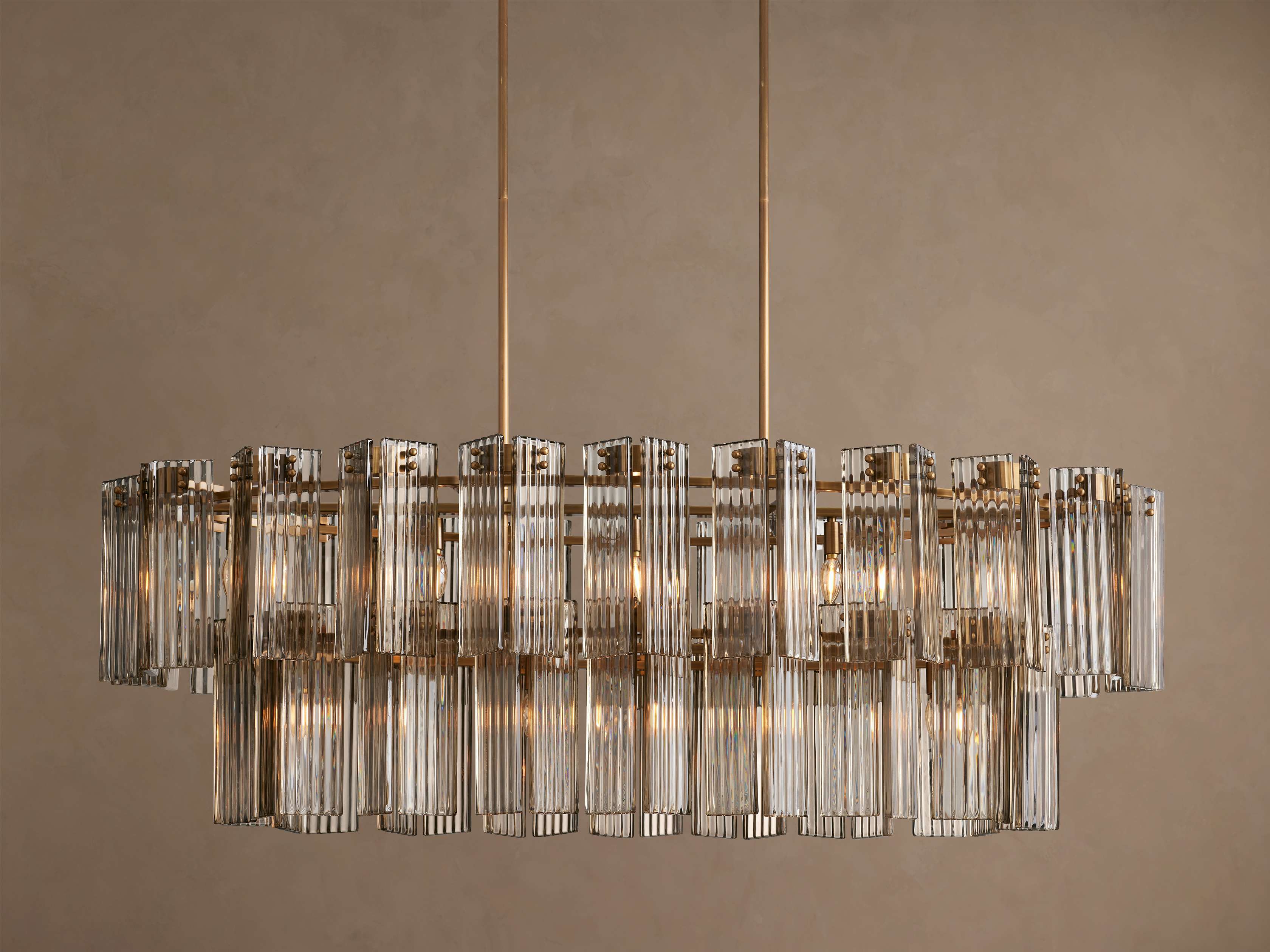 Delsie Oval Tiered Chandelier 63-Inch72-Inchw