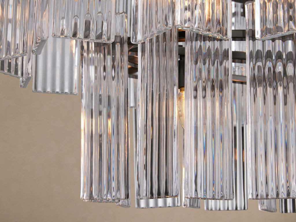 Delsie Oval Tiered Chandelier 63-Inch72-Inchw
