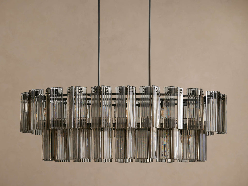 Delsie Oval Tiered Chandelier 63-Inch72-Inchw