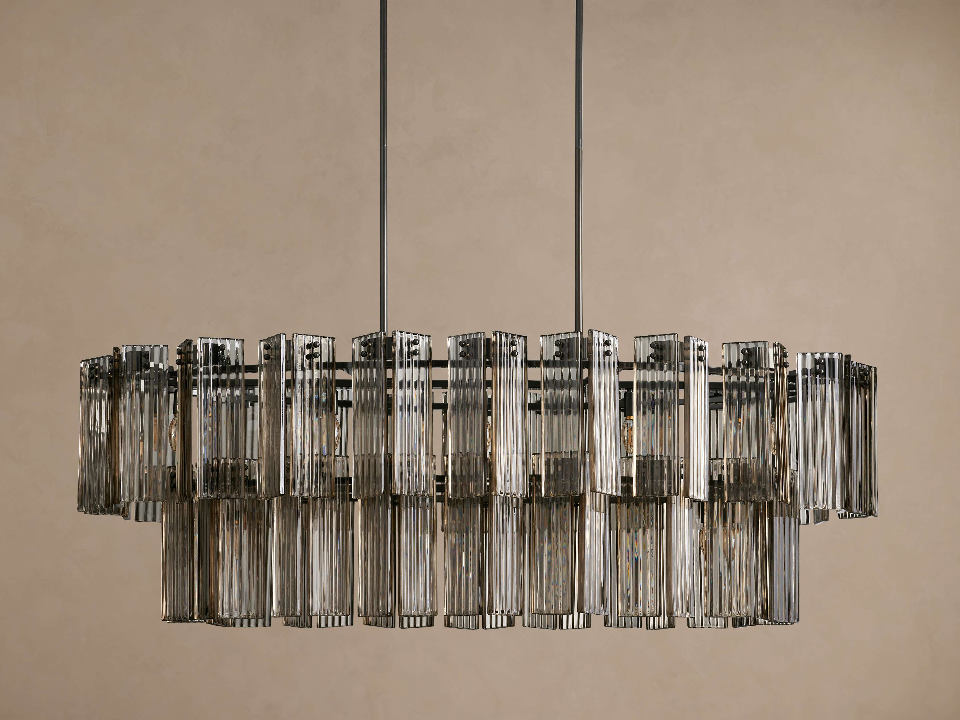 Delsie Oval Tiered Chandelier 63-Inch72-Inchw