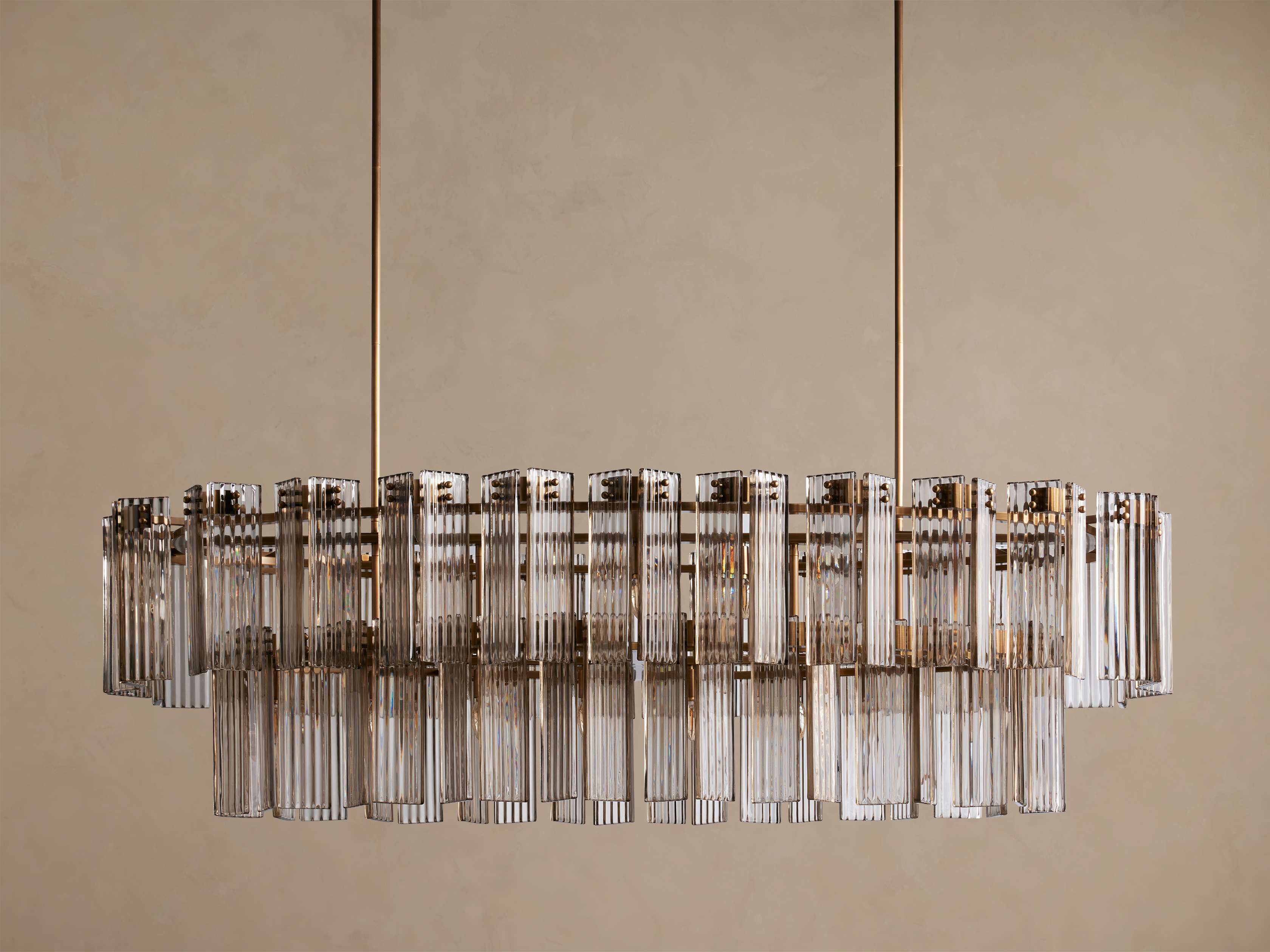 Delsie Oval Tiered Chandelier 63-Inch72-Inchw