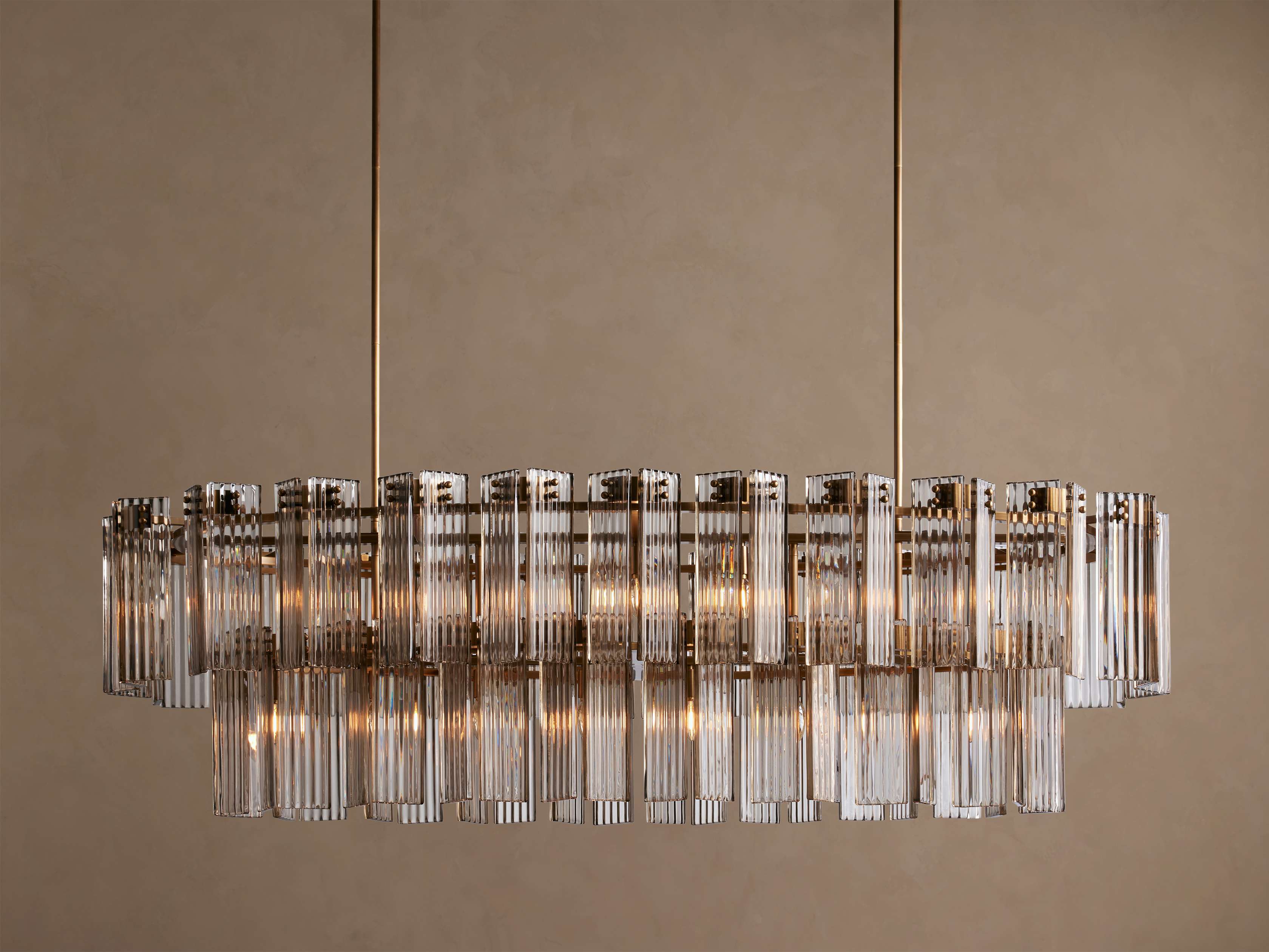Delsie Oval Tiered Chandelier 63-Inch72-Inchw