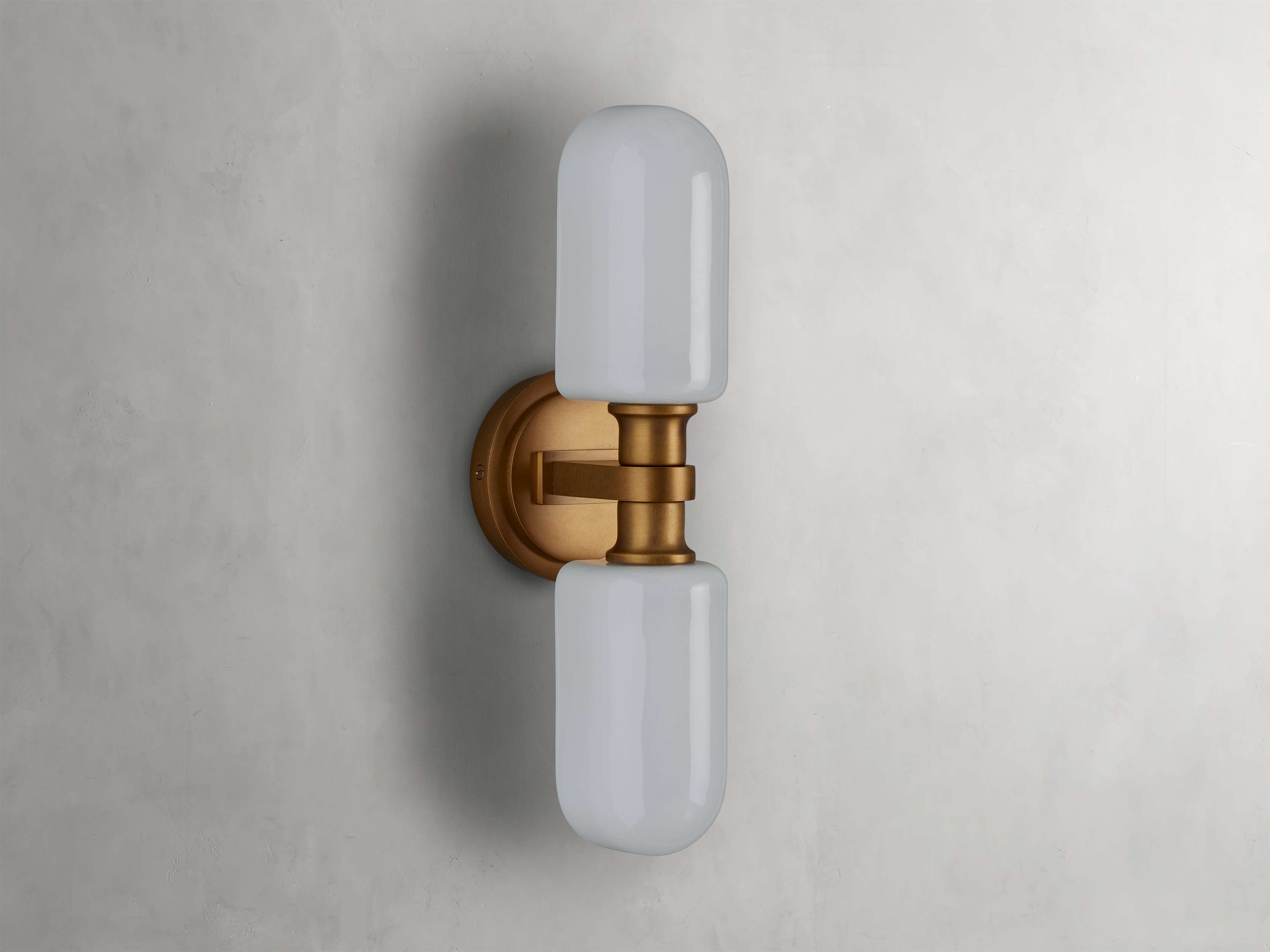Zayd Double Opal Glass Wall Sconce