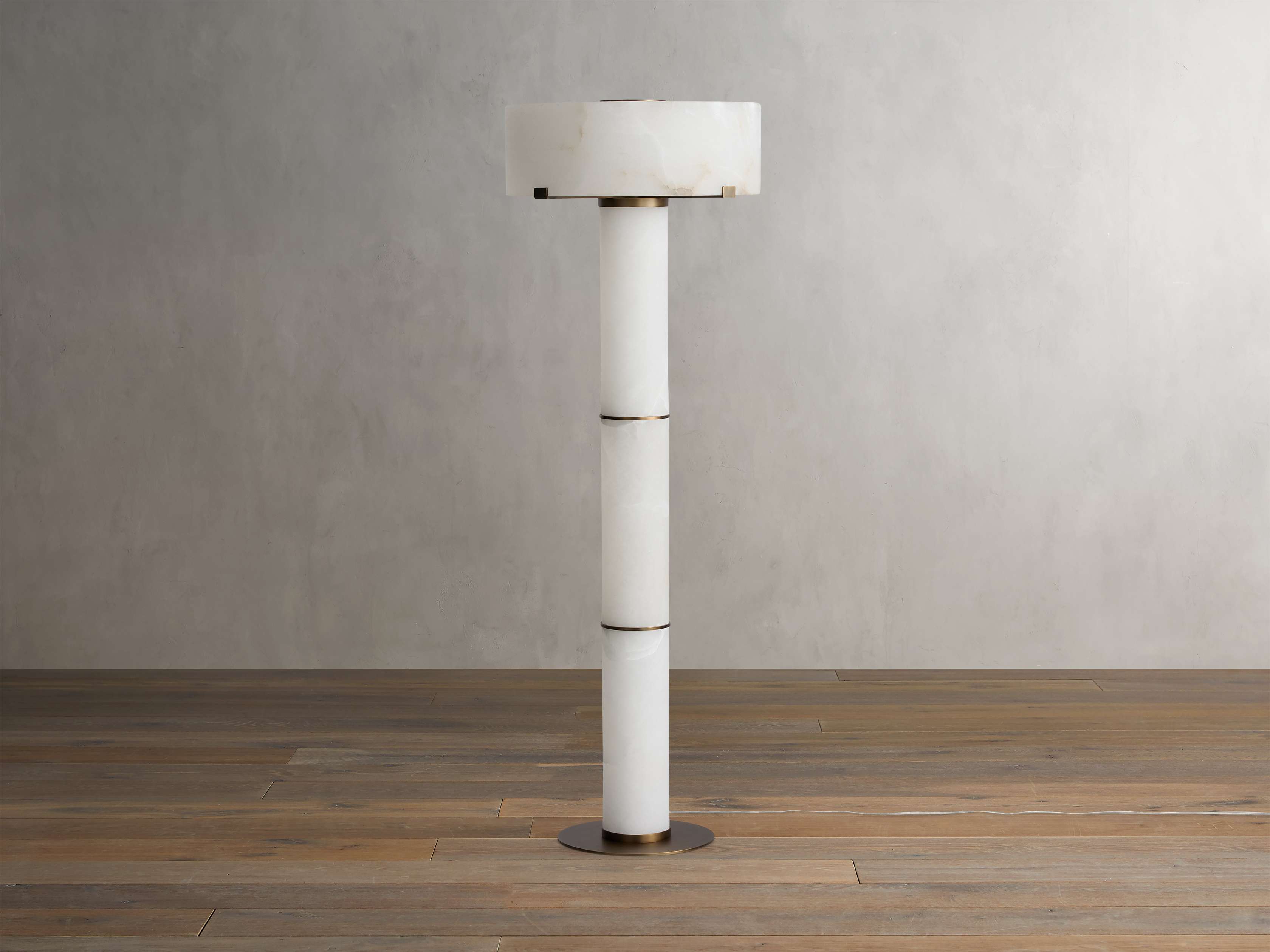 Chayla Alabaster Stone Floor Lamp 64-Inchh
