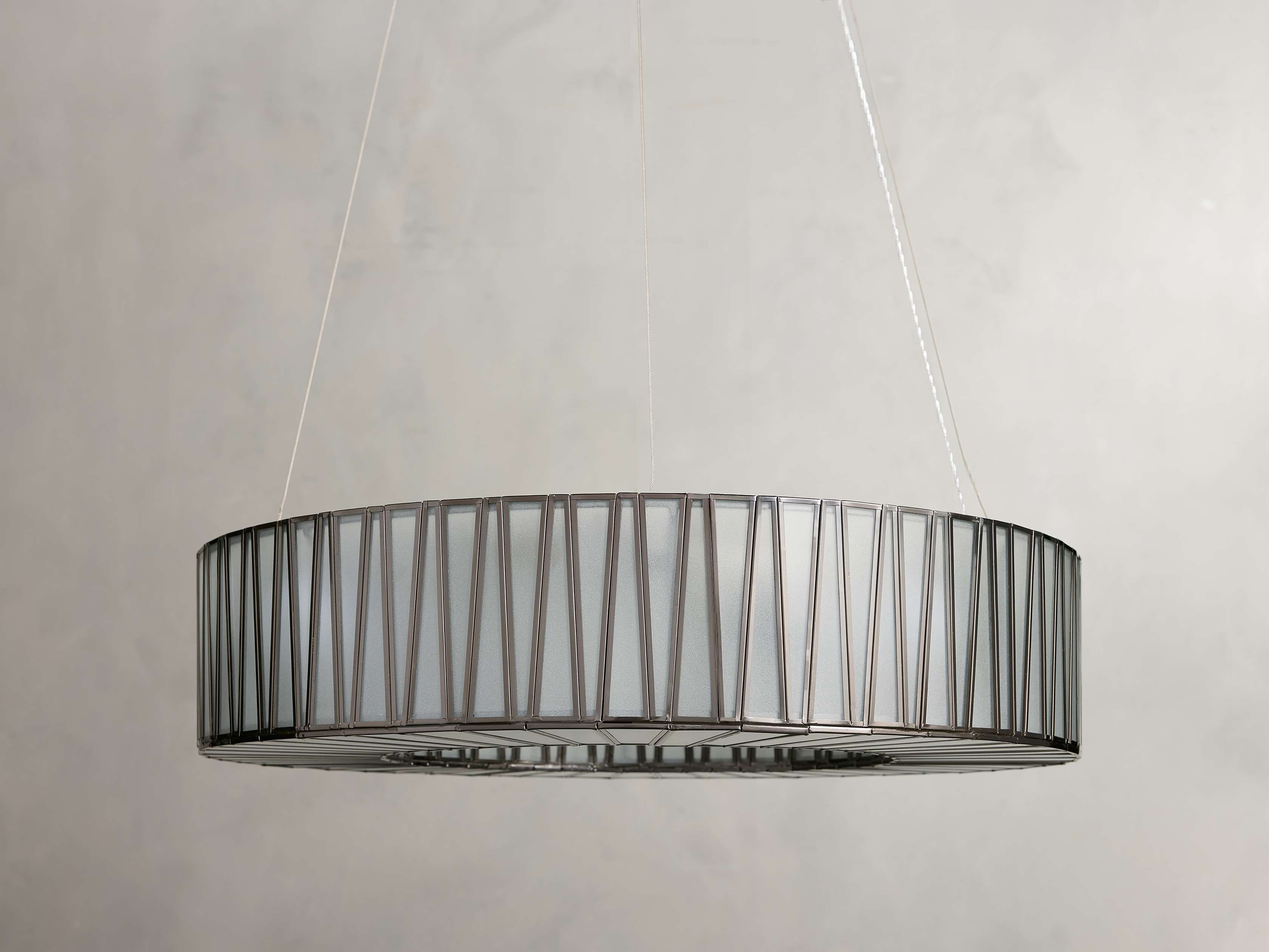 Jeunet Round Chandelier in Nickel