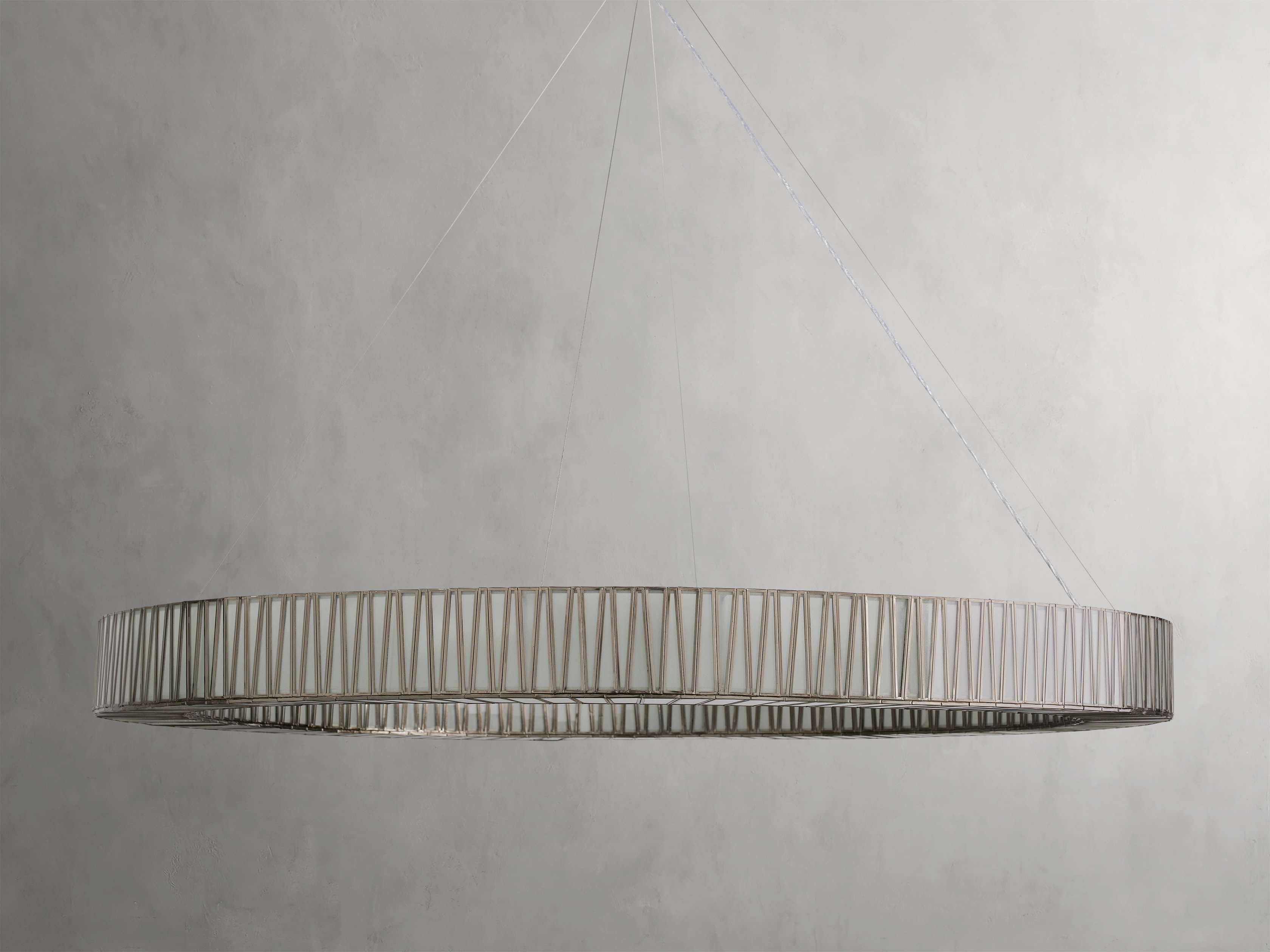 Jeunet Round Chandelier in Nickel
