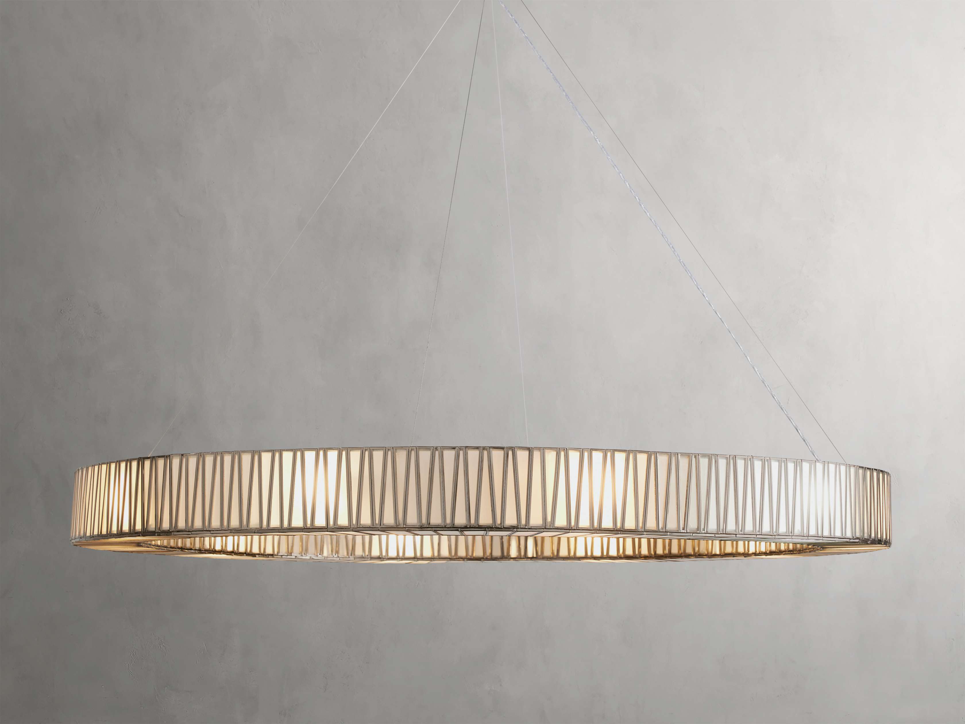 Jeunet Round Chandelier in Nickel