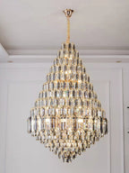 Staircase / foyer Chandelier with High Clarity Crystals Luxury Ceiling Light