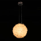 Cervine Clear Geode Quartz Crystal Ball Pendant Light 9-Inch12-Inch16-Inch20"