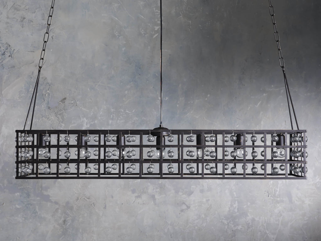 La Cage 50-InchRectangular Chandelier in Bronze