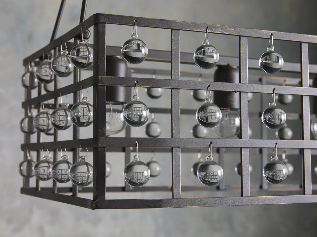 La Cage 50-InchRectangular Chandelier in Bronze
