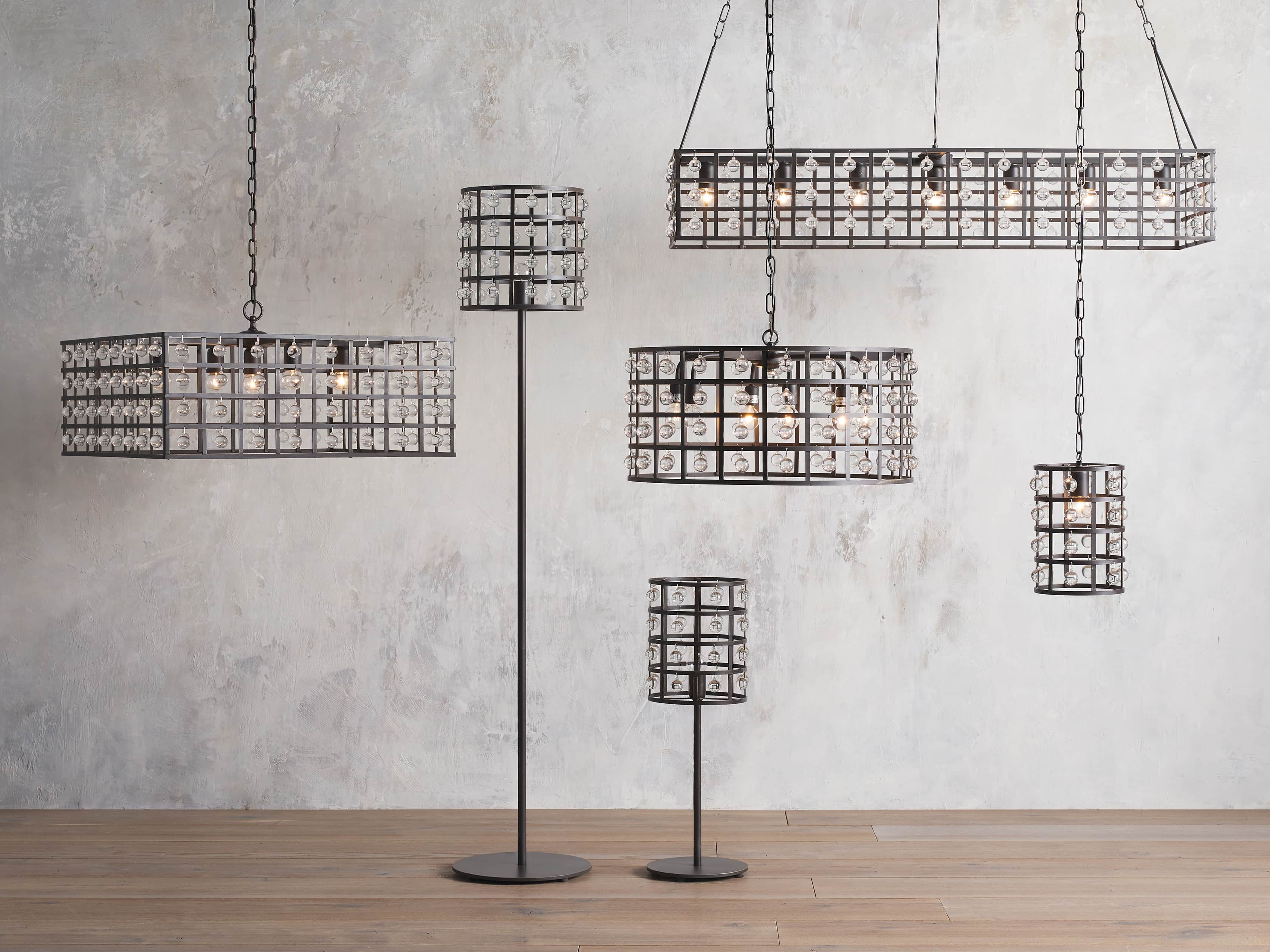 La Cage 8 Light Chandelier in Bronze