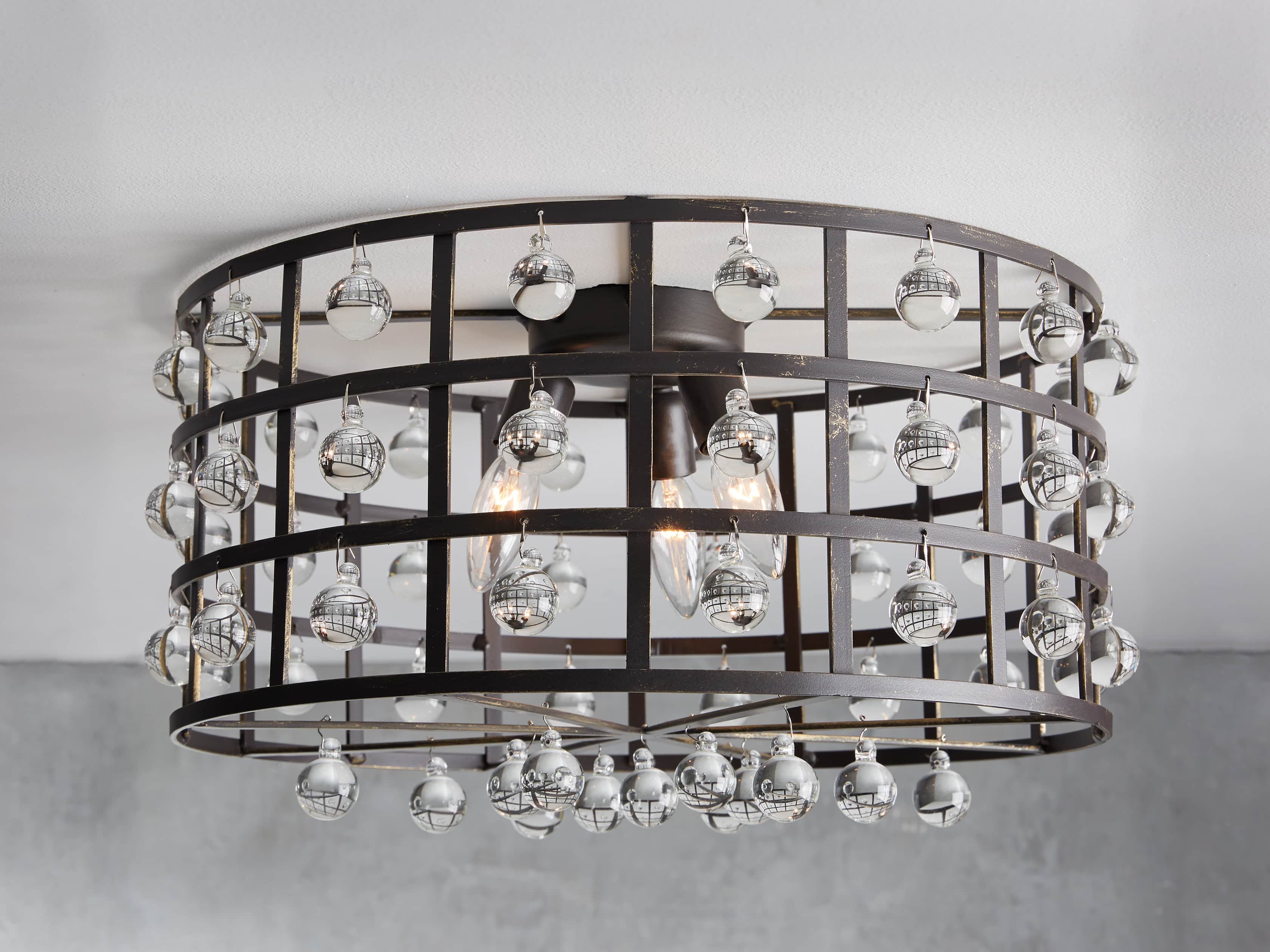 La Cage Flush Mount in Bronze