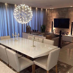 Round Starry Sky Chandelier Light Fire Ball Ceiling Lighting for Living Room / cottage / high-Ceiling