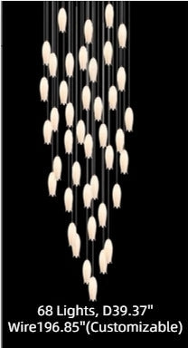 Elegant Flower Chandelier for Foyer / Staircase