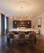 Modern Sputnik Smoky Gray / amber Glass Branch Chandelier for Kitchen Island / dining Room