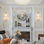 Tassel Aluminum Chain Wall Sconce in Living Room