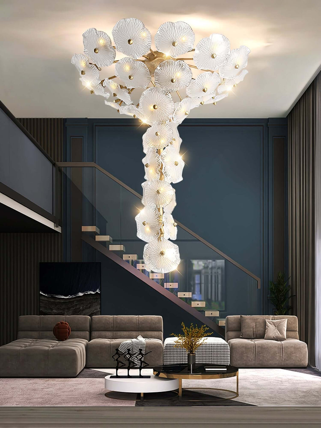 Nenufar Water Lily Branch Chandelier 23.6-Inch31.5"