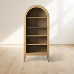 Hattie Open Bookcase in Oak 36-Inchw 46-Inchw