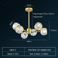 Brass Sputnik Chandelier with K9 Crystals Ceiling Light